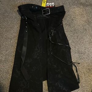 Stylish Black Belted devil fashion Skirt